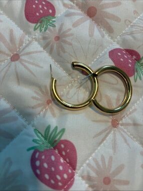 belk Gold Chunky Hoop Earrings